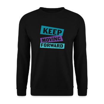 Keep Moving Forward Mental Health - Unisex Sweatshirt - black - Front - Alina (178cm) & Michal (187cm)