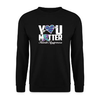 Suicide Awareness You Matter - Unisex Pullover - Schwarz - Vorne - Alina (178cm) & Michal (187cm)