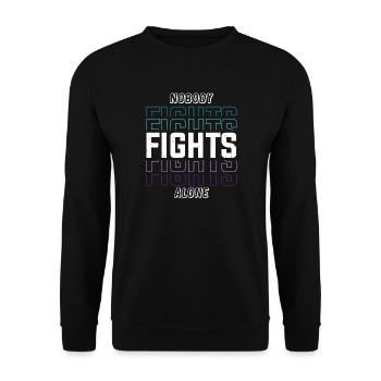 Santé mentale Personne ne se bat seul - Sweat-shirt Unisexe - noir - Devant - Alina (178cm) & Michal (187cm)