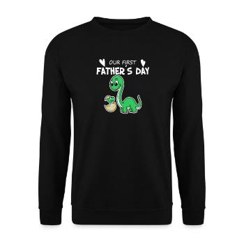 Fête des Pères - Premier cadeau de la fête des Pères - Sweat-shirt Unisexe - noir - Devant - Alina (178cm) & Michal (187cm)