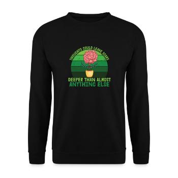 Mental Health Thoughts Could Leave Scars - Unisex Pullover - Schwarz - Vorne - Alina (178cm) & Michal (187cm)