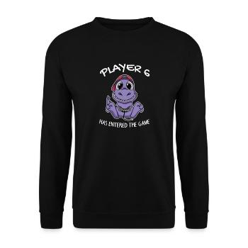 Player 6 has entered the game Baby - Unisex Sweatshirt - black - Front - Alina (178cm) & Michal (187cm)