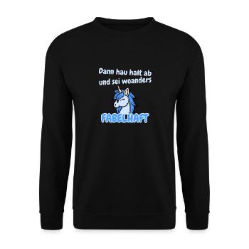 Fabelhafter Abschied - Unisex Pullover - Schwarz - Vorne - Alina (178cm) & Michal (187cm)