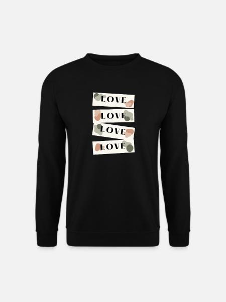 Liebe an abstrakten Stellen - Unisex Pullover - Schwarz