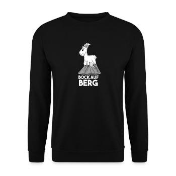 Bock auf Berge - Ziege Ziegenbock - Unisex Pullover - Schwarz - Vorne - Alina (178cm) & Michal (187cm)