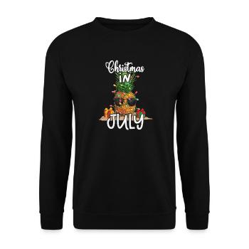 Pineapple Christmas In July Tropical - Unisex Sweatshirt - black - Front - Alina (178cm) & Michal (187cm)