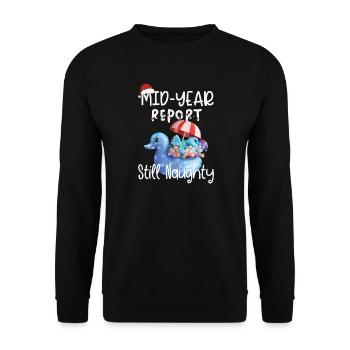 Gnome's Semi-Annual Report Still Cheeky - Unisex Sweatshirt - black - Front - Alina (178cm) & Michal (187cm)