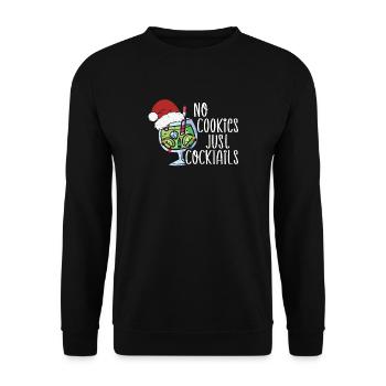 Christmas Cocktail No Cookies Tropical - Unisex Sweatshirt - black - Front - Alina (178cm) & Michal (187cm)