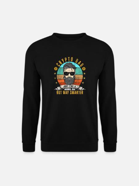 Bitcoin Crypto Dad wie ein normaler Dad - Unisex Pullover - Schwarz