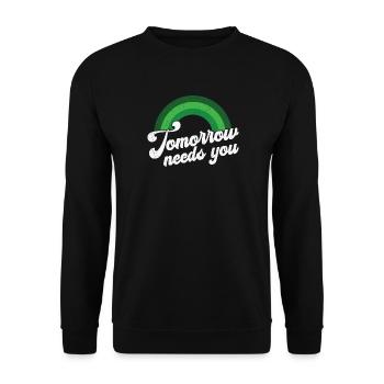 Rainbow Mental Health Tomorrow Needs - Unisex Sweatshirt - black - Front - Alina (178cm) & Michal (187cm)