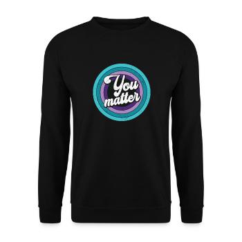 Du Bist Wichtig - You Matter - Unisex Pullover - Schwarz - Vorne - Alina (178cm) & Michal (187cm)
