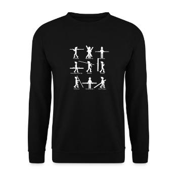 9 types of skiers - Unisex Sweatshirt - black - Front - Alina (178cm) & Michal (187cm)