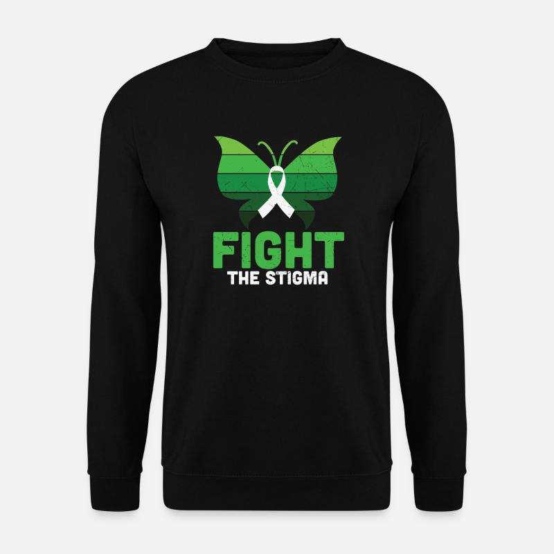Fight The Stigma Butterfly Mental Health - Unisex Pullover - Schwarz