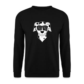 Dalmatian - Unisex Sweatshirt - black - Front - Alina (178cm) & Michal (187cm)