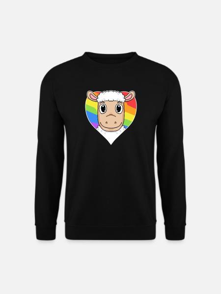 Schaf Lgbt Regenbogen Farben - Unisex Pullover - Schwarz