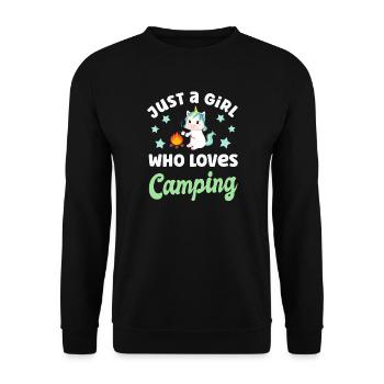 Camping Campen - Unisex Pullover - Schwarz - Vorne - Alina (178cm) & Michal (187cm)