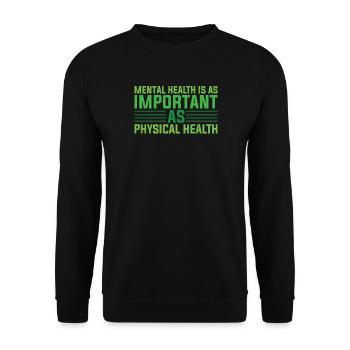Mental Health Mental Stability - Unisex Sweatshirt - black - Front - Alina (178cm) & Michal (187cm)