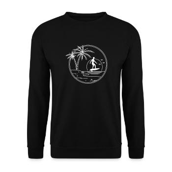 Hydrofoil Surfing Surf Surfer Hydrofoil Surfen - Unisex Sweatshirt - black - Front - Alina (178cm) & Michal (187cm)