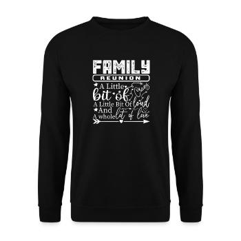 Family Reunion A Little Bit Crazy - Unisex Sweatshirt - black - Front - Alina (178cm) & Michal (187cm)