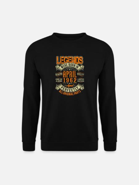 1962 April Birthday Legend - Unisex Sweatshirt - black