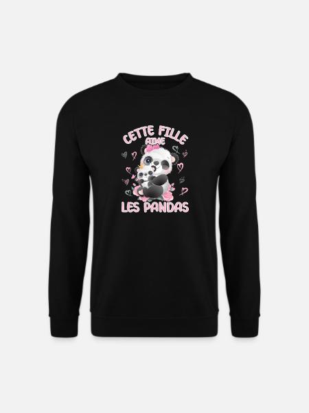 Dieses Mädchen Liebt Pandas - Unisex Pullover - Schwarz