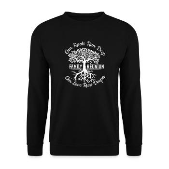 Réunion de famille Nos racines sont profondes - Sweat-shirt Unisexe - noir - Devant - Alina (178cm) & Michal (187cm)
