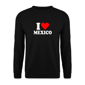 I Love Mexico Love Mexico Cinco De Mayo Mexicans - Unisex Sweatshirt - black - Front - Alina (178cm) & Michal (187cm)