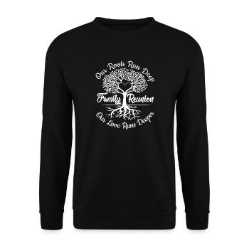Réunion de famille Nos racines sont profondes - Sweat-shirt Unisexe - noir - Devant - Alina (178cm) & Michal (187cm)