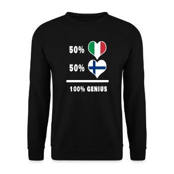 L'Italie et la Finlande génie / cadeau - Sweat-shirt Unisexe - noir - Devant - Alina (178cm) & Michal (187cm)