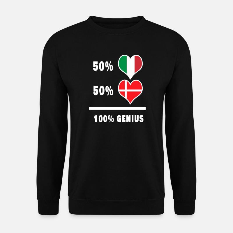 Italy and Denmark genius / gift - Unisex Sweatshirt - black
