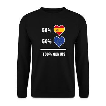 L'Europe et l'Espagne génie / cadeau - Sweat-shirt Unisexe - noir - Devant - Alina (178cm) & Michal (187cm)
