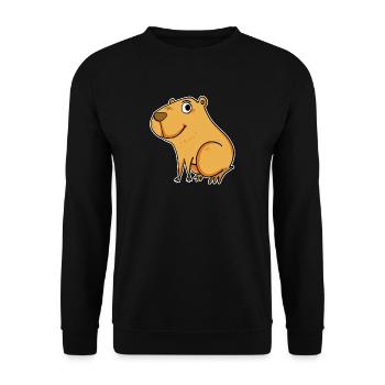 Capybara Wasserschwein - Sweat-shirt Unisexe - noir - Devant - Alina (178cm) & Michal (187cm)