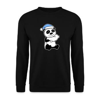Panda Baby - Unisex Pullover - Schwarz - Vorne - Alina (178cm) & Michal (187cm)
