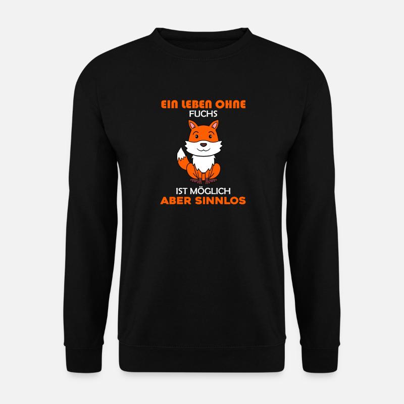 Wald Wildtier Fuchs Geschenk - Unisex Pullover - Schwarz
