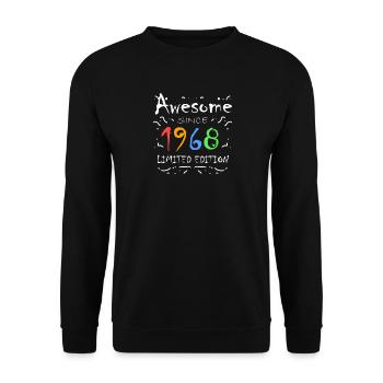 1968 - Born 1968 - Fantastic since 1968 - Unisex Sweatshirt - black - Front - Alina (178cm) & Michal (187cm)