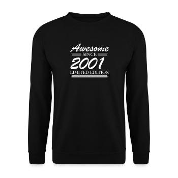 2001 - Born 2001 - Fantastic since 2001 - Unisex Sweatshirt - black - Front - Alina (178cm) & Michal (187cm)