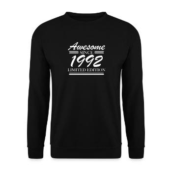 1992 - Unisex Pullover - Schwarz - Vorne - Alina (178cm) & Michal (187cm)