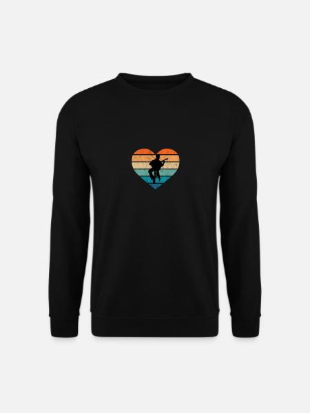 Ich liebe Gitarristen mit akustische Gitarre - Unisex Pullover - Schwarz