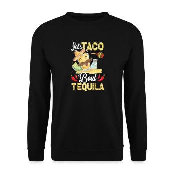 Taco About Tequila Taco Tuesday - Unisex Sweatshirt - black - Front - Alina (178cm) & Michal (187cm)