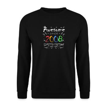Vintage 2008 - Fantastic since 2008 - Unisex Sweatshirt - black - Front - Alina (178cm) & Michal (187cm)