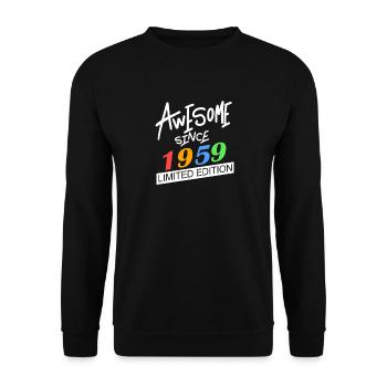 1959 - Born 1959 - Fantastic since 1959 - Unisex Sweatshirt - black - Front - Alina (178cm) & Michal (187cm)