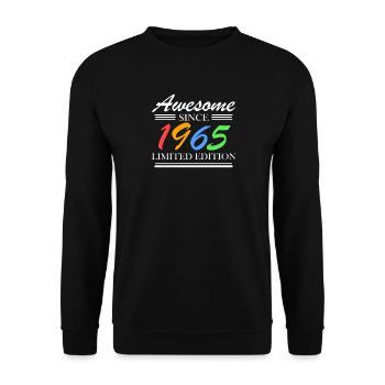 1965 - Born 1965 - Fantastic since 1965 - Unisex Sweatshirt - black - Front - Alina (178cm) & Michal (187cm)