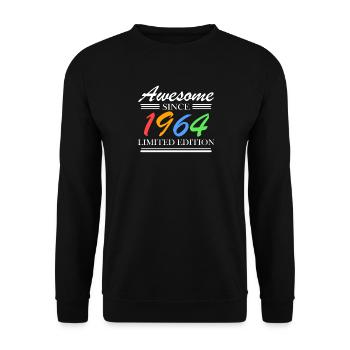 1964 - Jahrgang 1964 - Fantastisch seit 1964 - Unisex Pullover - Schwarz - Vorne - Alina (178cm) & Michal (187cm)