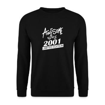 2001 - Born 2001 - Fantastic since 2001 - Unisex Sweatshirt - black - Front - Alina (178cm) & Michal (187cm)