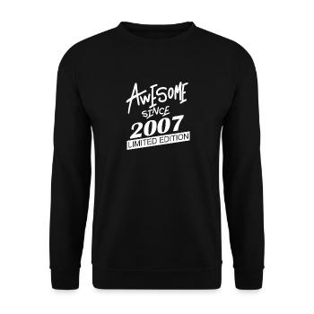 2007 - Vintage 2007 - Fantastic since 2007 - Unisex Sweatshirt - black - Front - Alina (178cm) & Michal (187cm)