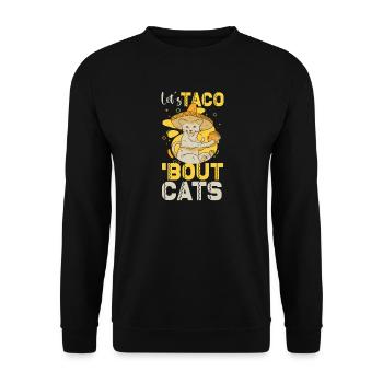 Let's Taco Bout Cats Catlover - Unisex Sweatshirt - black - Front - Alina (178cm) & Michal (187cm)