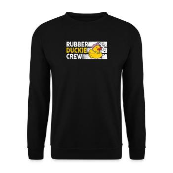 Rubber Duck Rubber Duckie Crew - Unisex Sweatshirt - black - Front - Alina (178cm) & Michal (187cm)