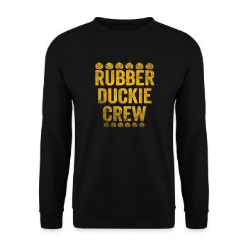 Rubber Duck Rubber Duckie Crew - Unisex Sweatshirt - black - Front - Alina (178cm) & Michal (187cm)