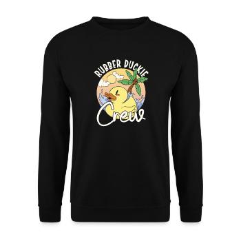 Rubber Duck Rubber Duckie Crew - Unisex Sweatshirt - black - Front - Alina (178cm) & Michal (187cm)