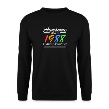 1988 - Born 1988 - Fantastic since 1988 - Unisex Sweatshirt - black - Front - Alina (178cm) & Michal (187cm)